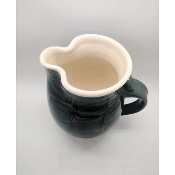 Martha Cook Studio Art Pottery Pitcher Handmade Turtle Shell Vintage Atlanta GA - Picture 5 of 7